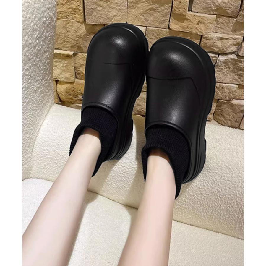 EVAショートブーツ ソックス風 裏起毛