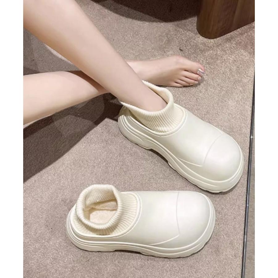 EVAショートブーツ ソックス風 裏起毛