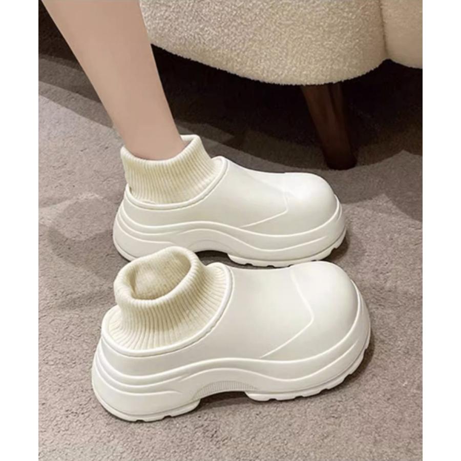 EVAショートブーツ ソックス風 裏起毛