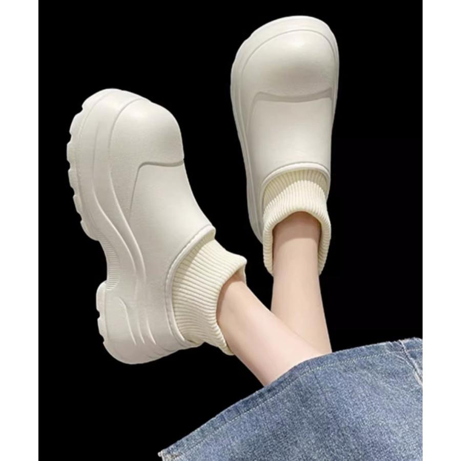 EVAショートブーツ ソックス風 裏起毛