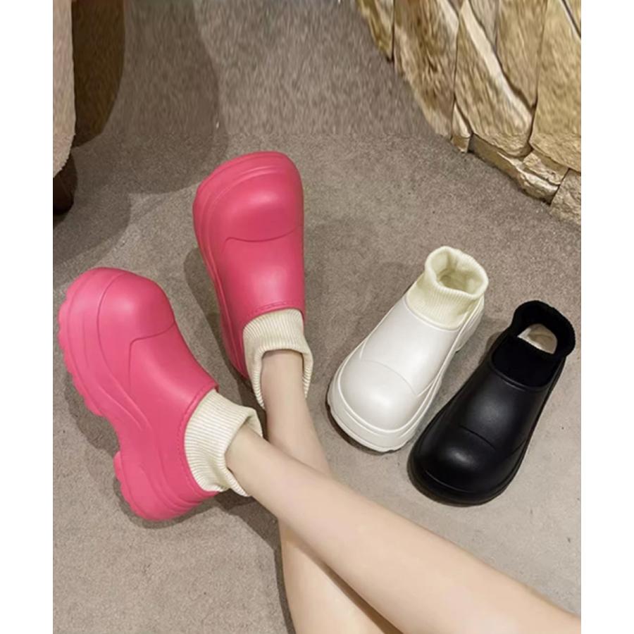EVAショートブーツ ソックス風 裏起毛