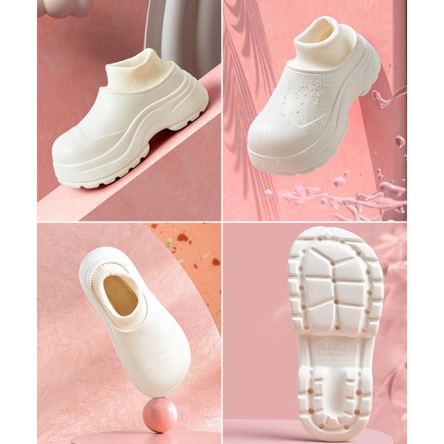 EVAショートブーツ ソックス風 裏起毛