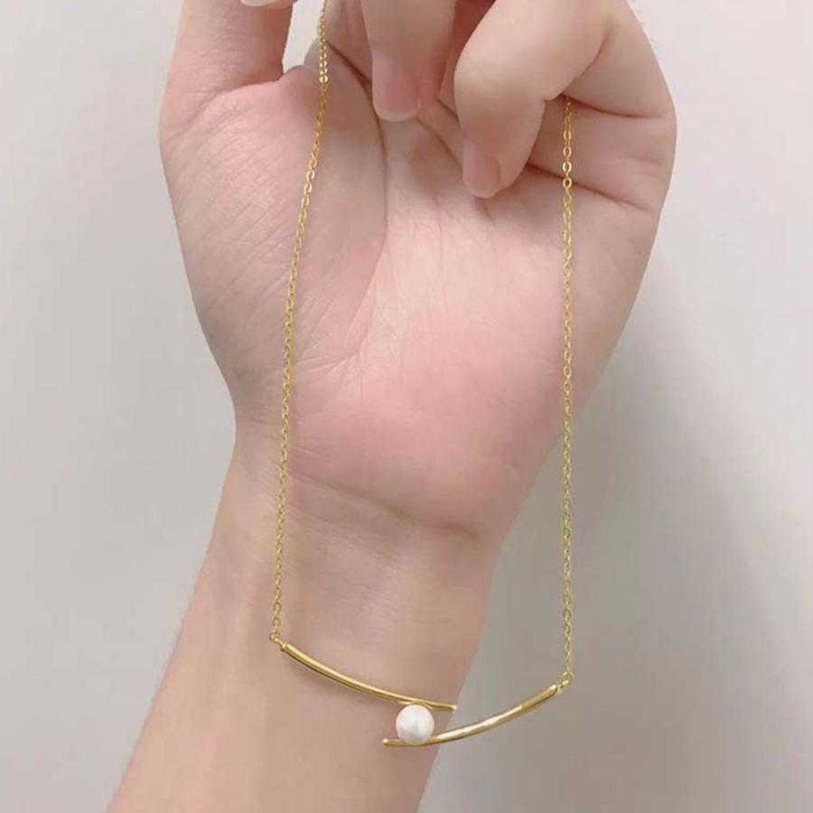 ネックレス レディース一粒フェイクパール【ゆうパケット可】