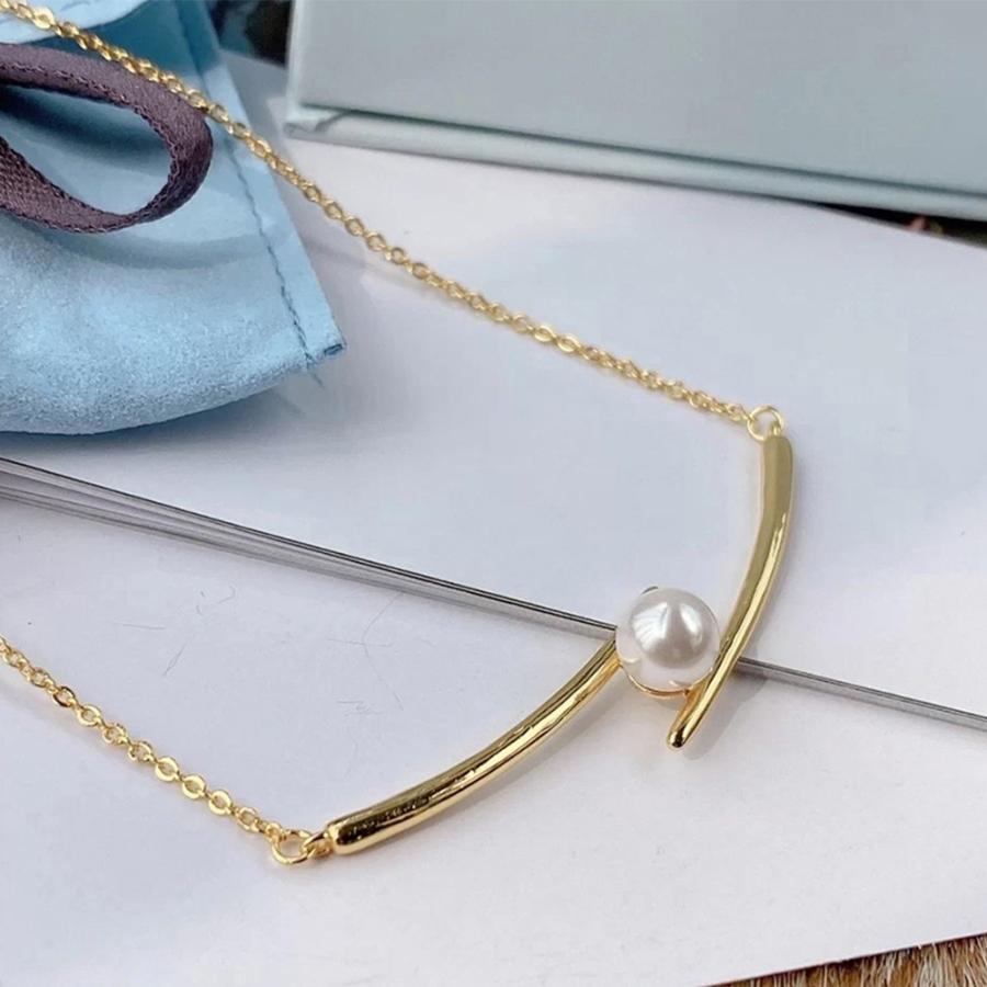 ネックレス レディース一粒フェイクパール【ゆうパケット可】