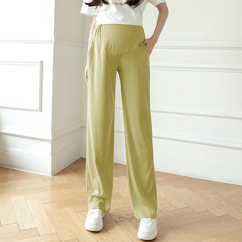 マタニティパンツプリーツワイドパンツ美脚【ゆうパケット】