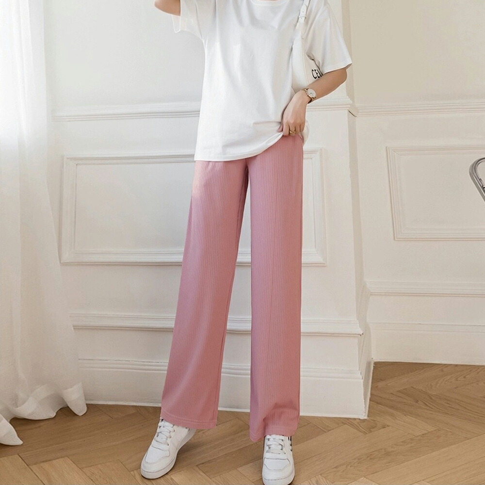 マタニティパンツプリーツワイドパンツ美脚【ゆうパケット】