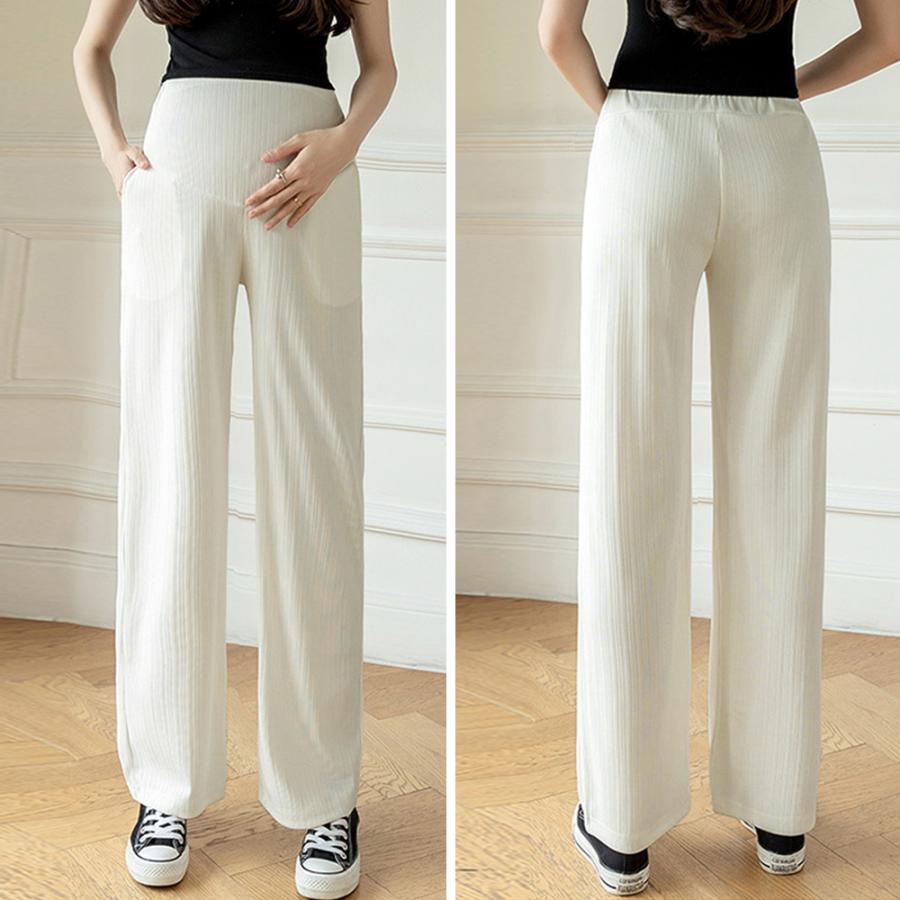 マタニティパンツプリーツワイドパンツ美脚【ゆうパケット】