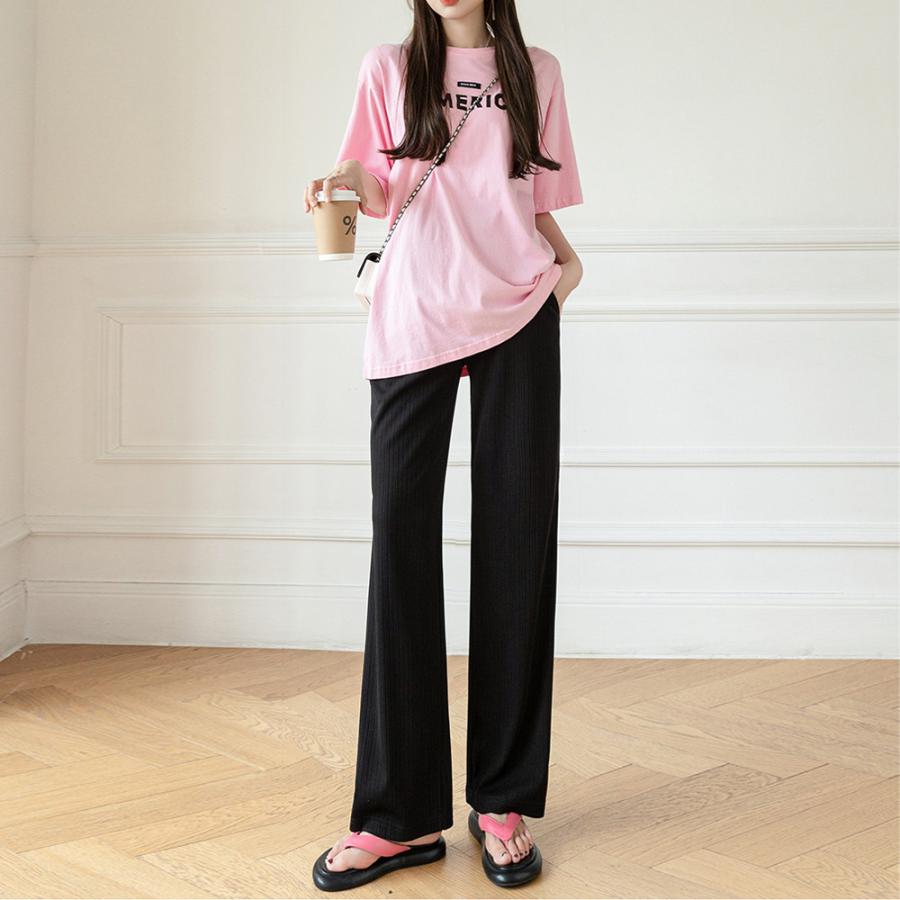 マタニティパンツプリーツワイドパンツ美脚【ゆうパケット】