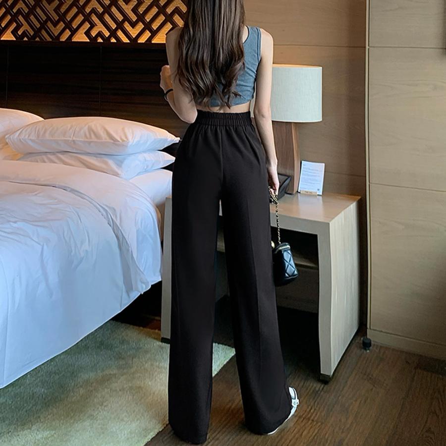 ドレープストレートパンツ レディース美脚【ゆうパケット可】