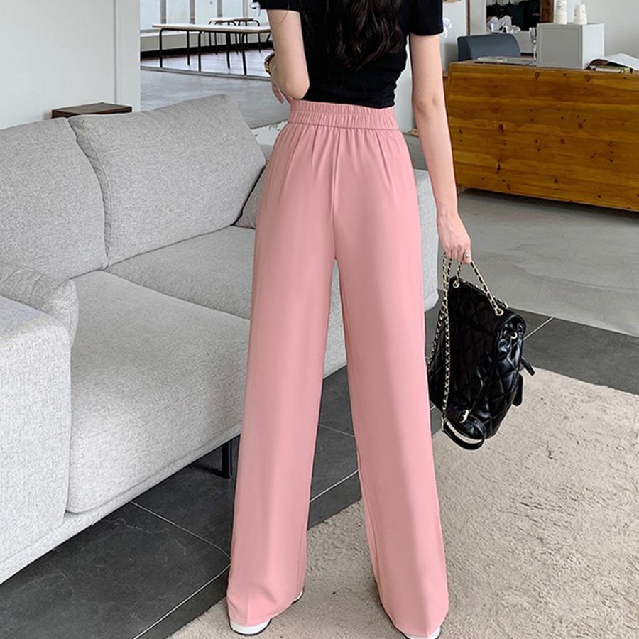 ドレープストレートパンツ レディース美脚【ゆうパケット可】