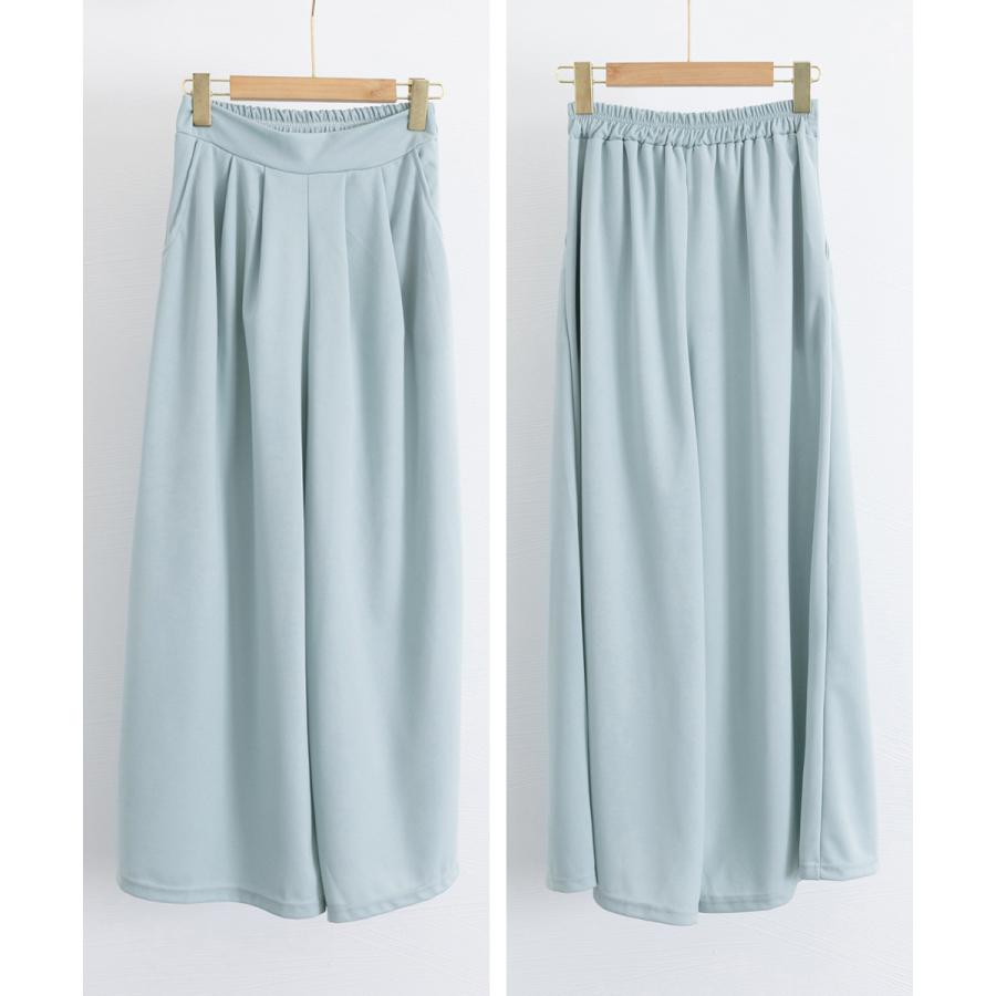タック入りスカンツワイドパンツレディース【ゆうパケット可】