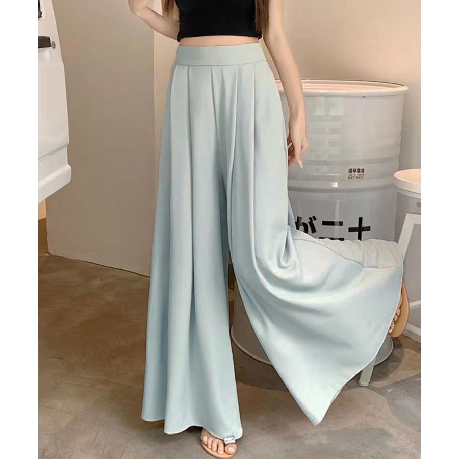 タック入りスカンツワイドパンツレディース【ゆうパケット可】