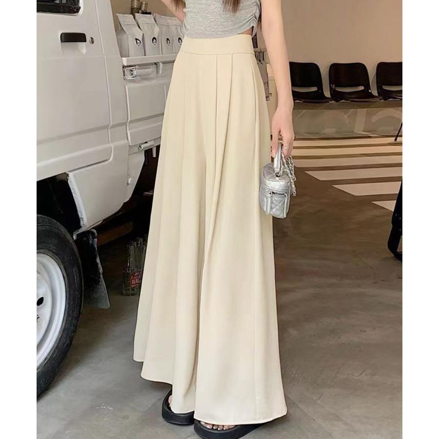 タック入りスカンツワイドパンツレディース【ゆうパケット可】