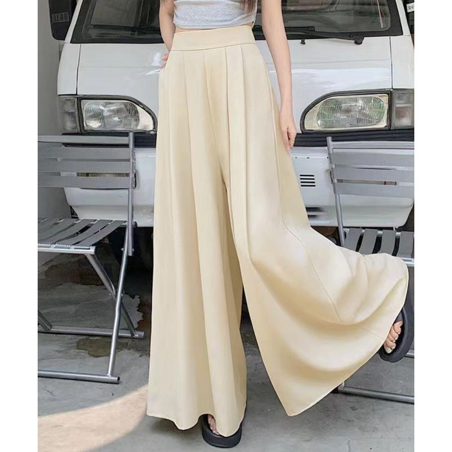 タック入りスカンツワイドパンツレディース【ゆうパケット可】