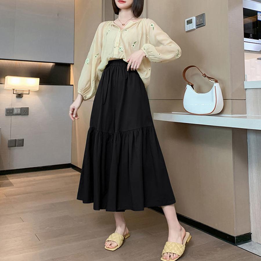 ワイドパンツ ウエストゴム スカンツ【ゆうパケット可】