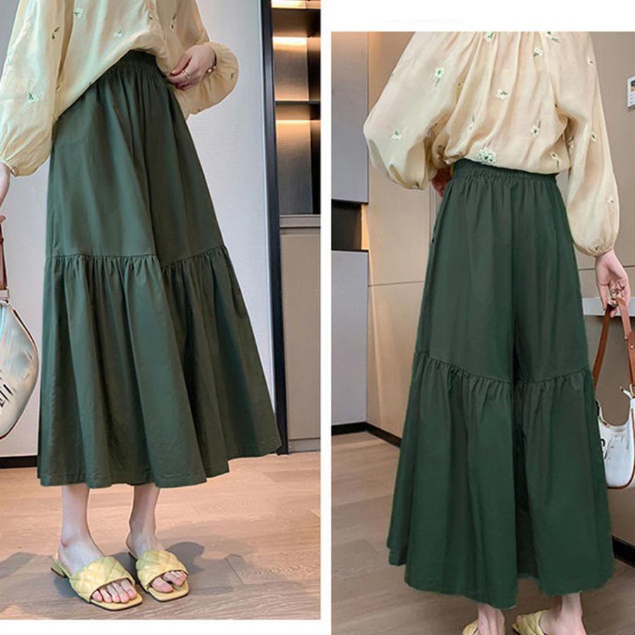 ワイドパンツ ウエストゴム スカンツ【ゆうパケット可】