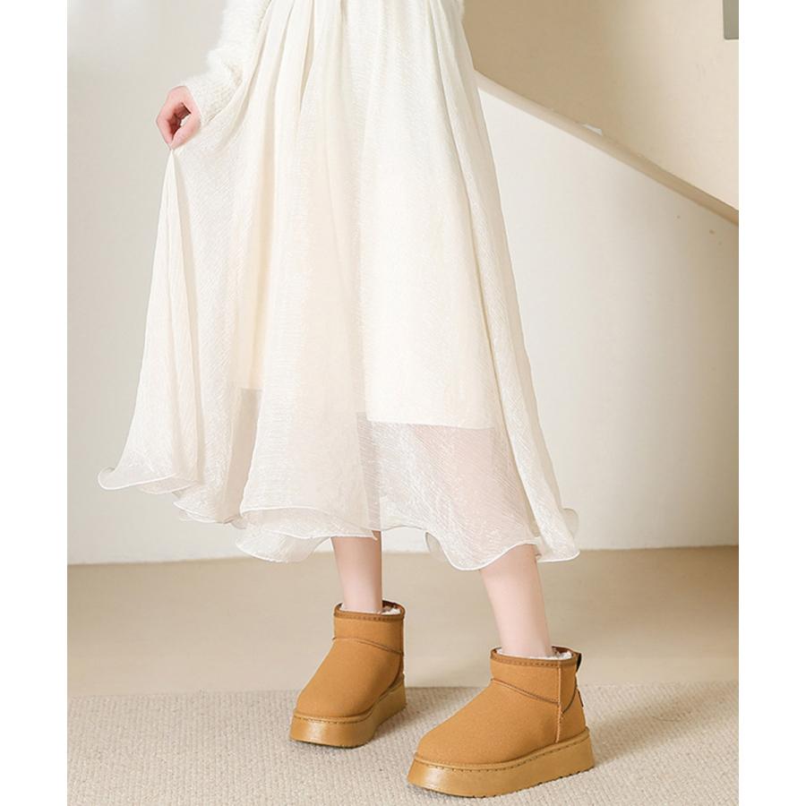 ムートンブーツ レディース美脚ボアブーツ