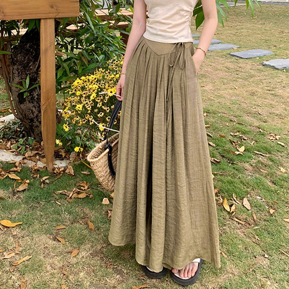 とろみパンツ レディース 綿麻スカンツ夏【ゆうパケット可】