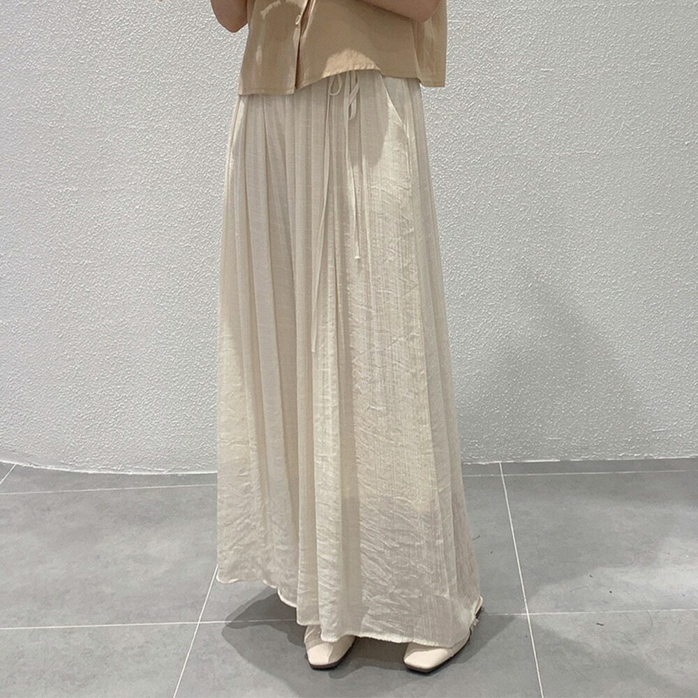 とろみパンツ レディース 綿麻スカンツ夏【ゆうパケット可】