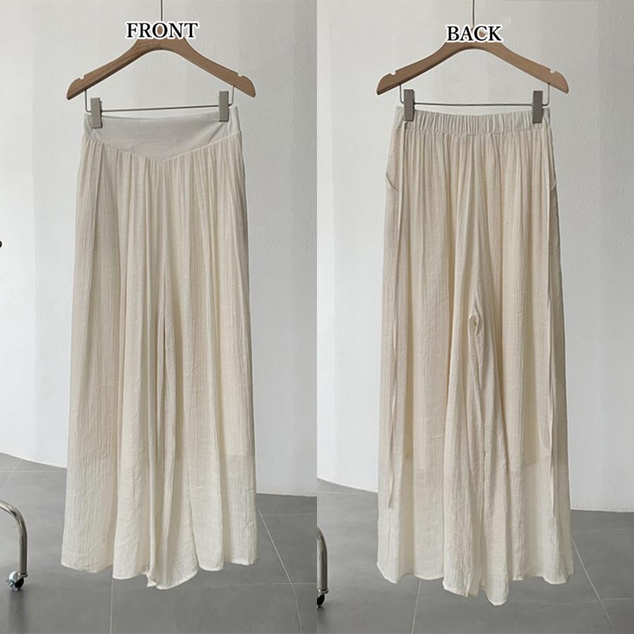とろみパンツ レディース 綿麻スカンツ夏【ゆうパケット可】
