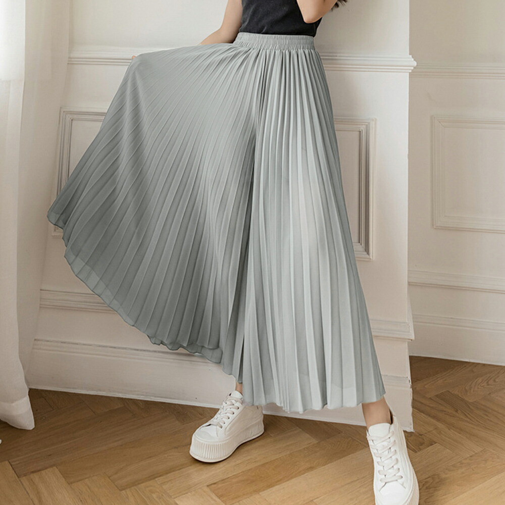 プリーツガウチョパンツ 韓国 スカーチョ【ゆうパケット可】