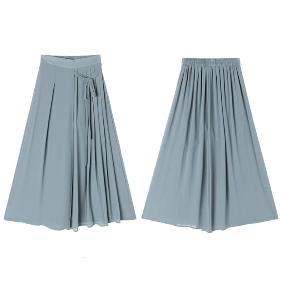 ワイドパンツ シフォン ガウチョパンツ【ゆうパケット可】