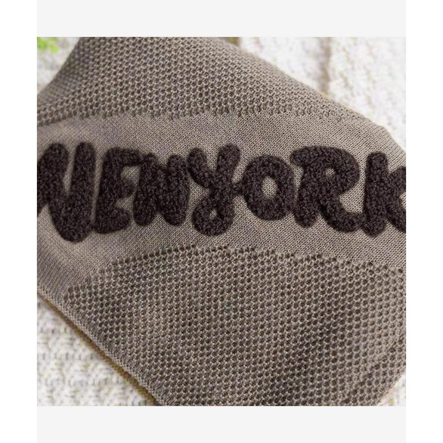 ニット帽子 レディース 英字ロゴ 3色【ゆうパケット可】