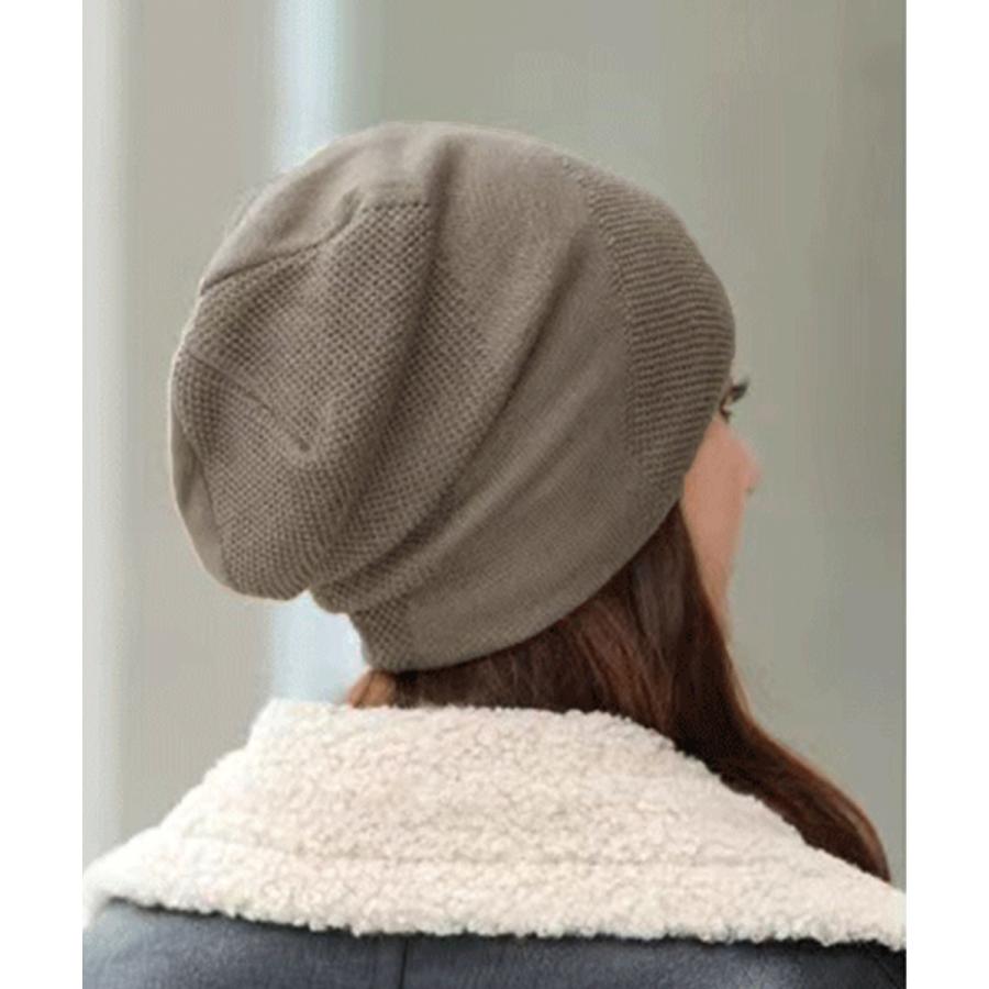 ニット帽子 レディース 英字ロゴ 3色【ゆうパケット可】