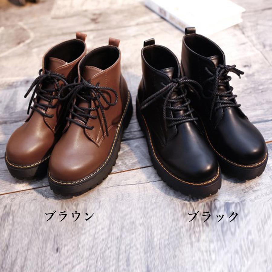 厚底ブーツ レディースショートブーツ韓国