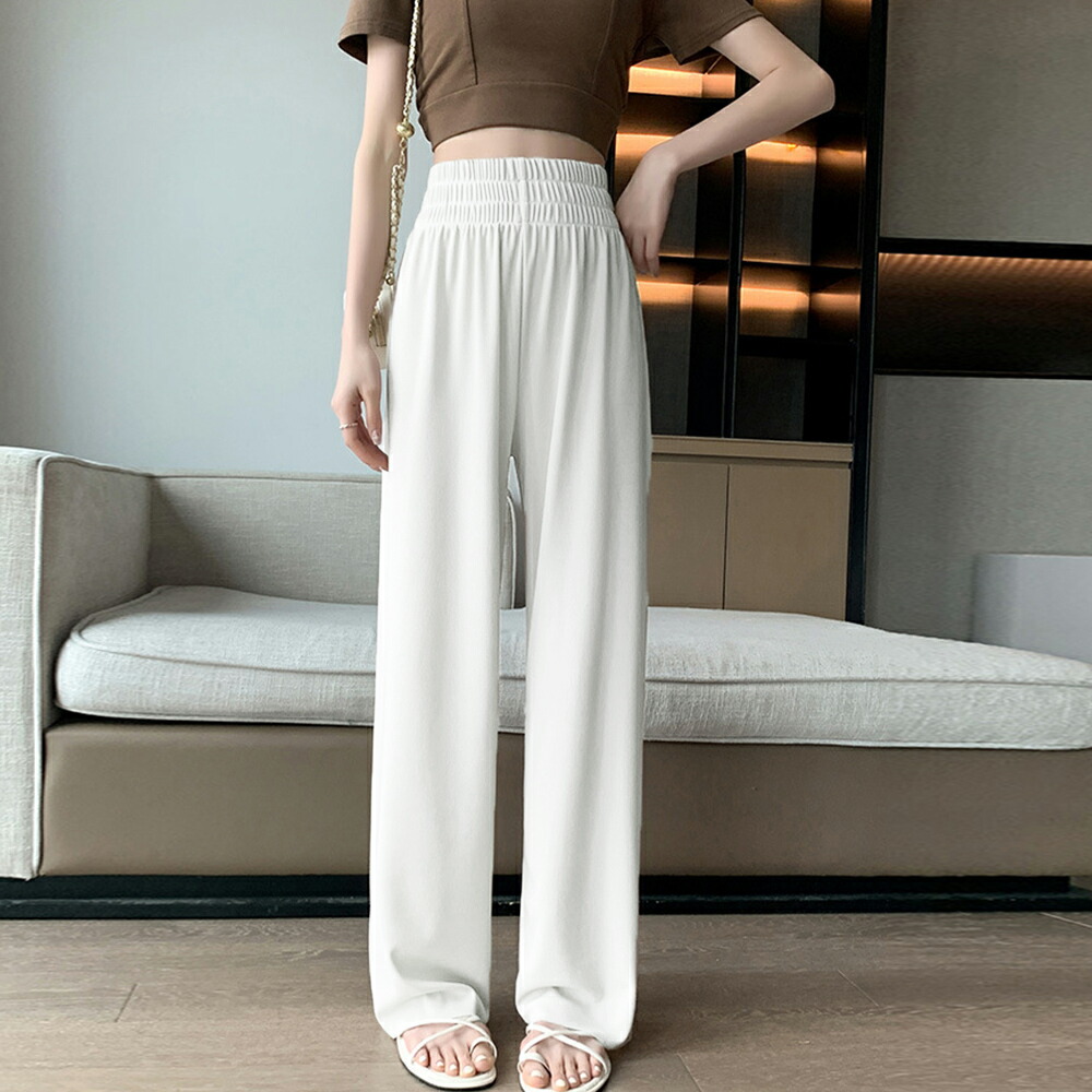 セミワイドパンツハイウエストロングパンツ【ゆうパケット可】