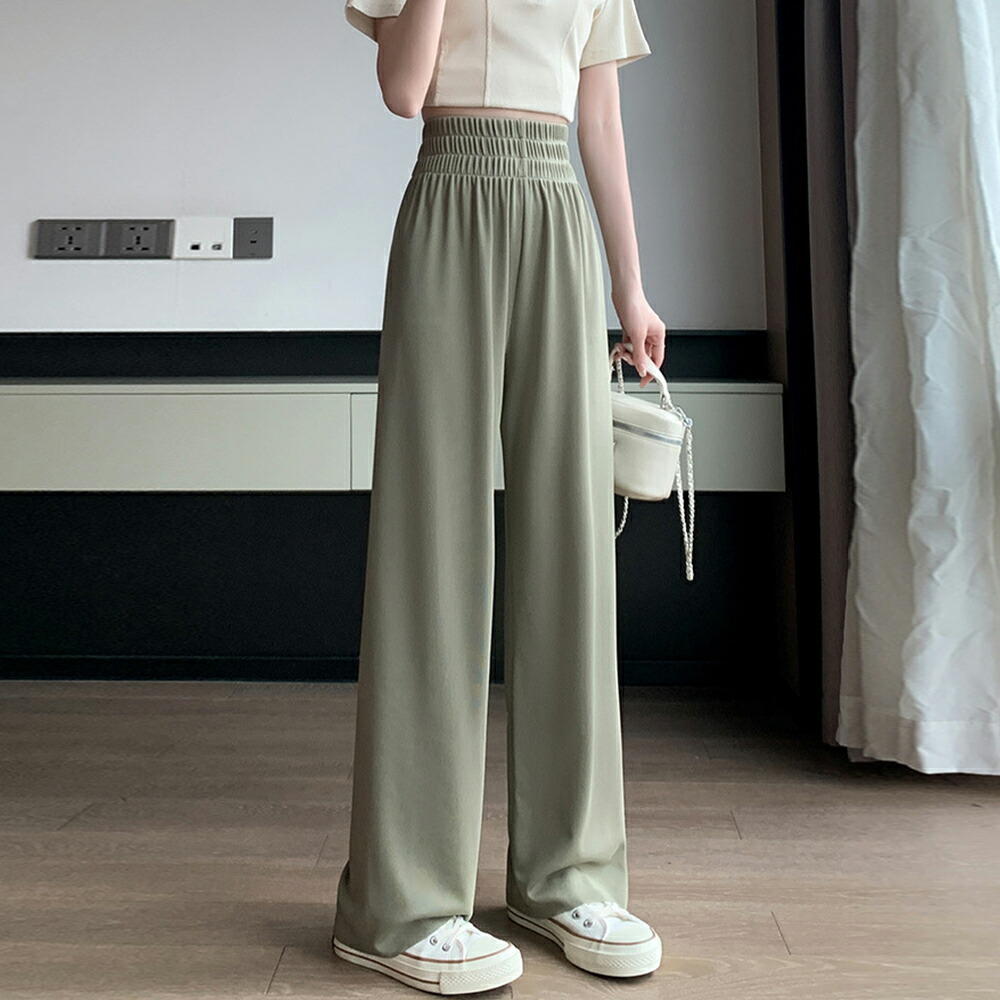 セミワイドパンツハイウエストロングパンツ【ゆうパケット可】