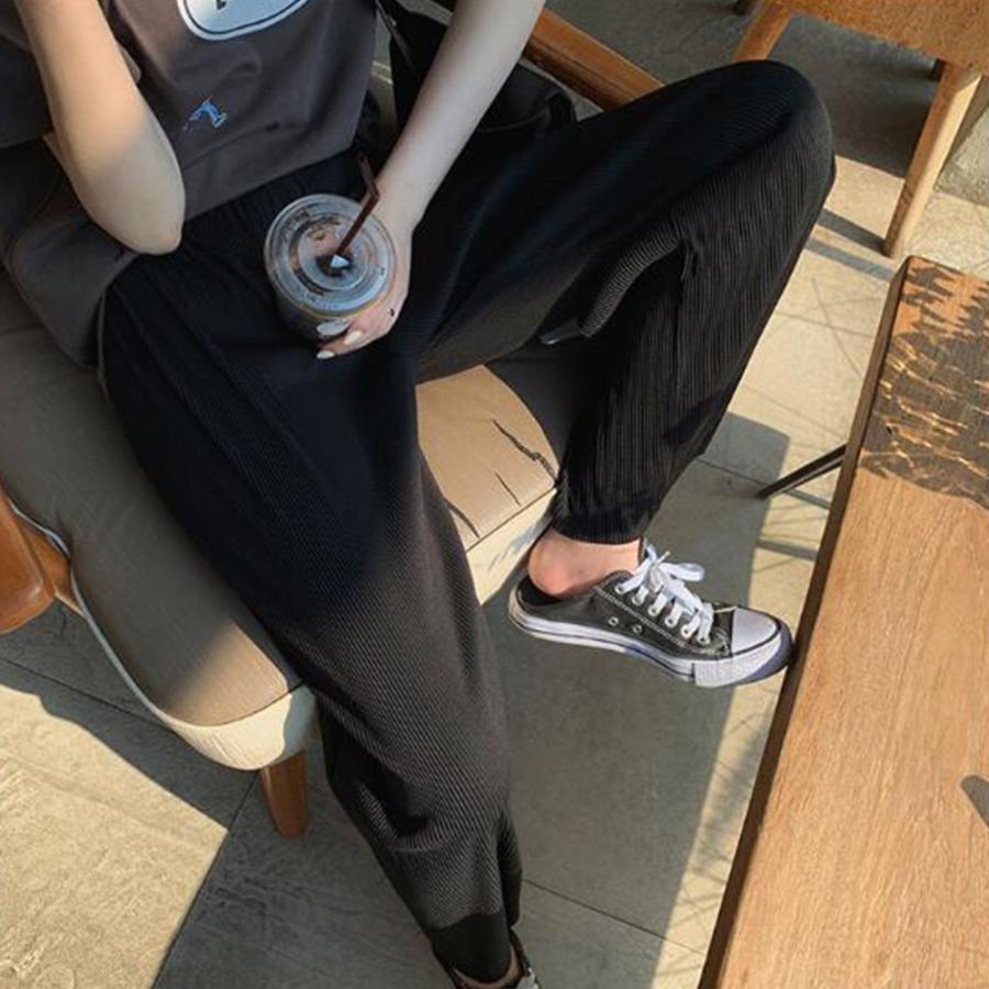 プリーツパンツ セルフカットワイドパンツ