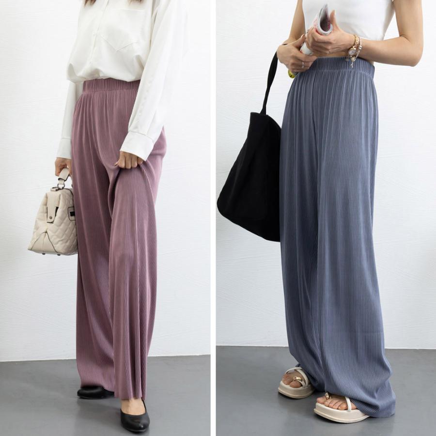 プリーツパンツ セルフカットワイドパンツ