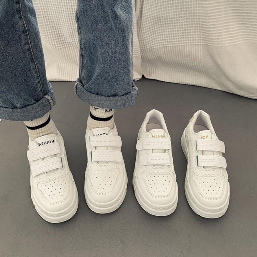 厚底スニーカー ベルクロ レディース美脚