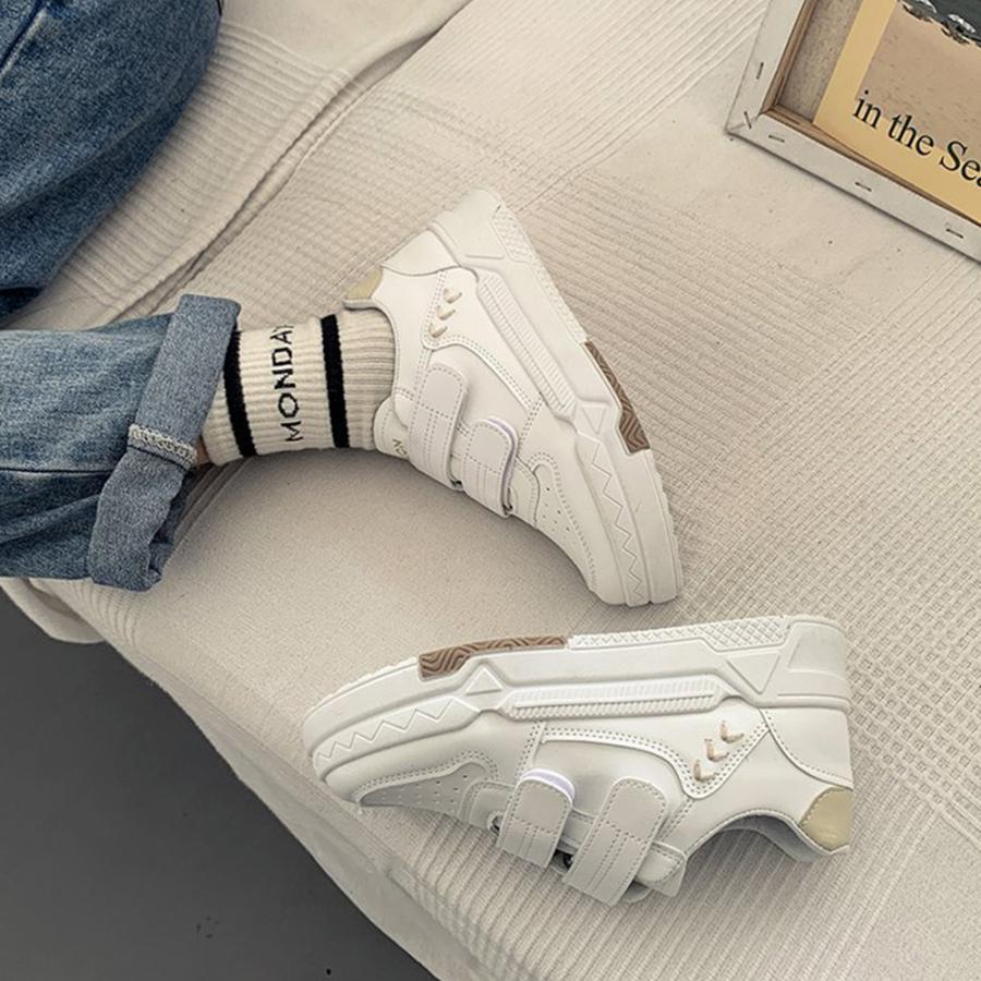 厚底スニーカー ベルクロ レディース美脚