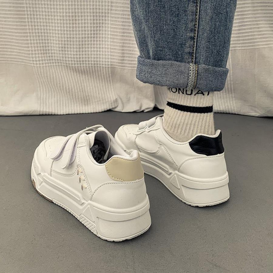 厚底スニーカー ベルクロ レディース美脚