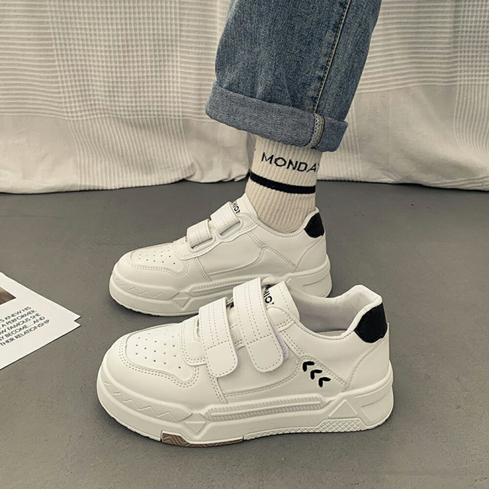 厚底スニーカー ベルクロ レディース美脚