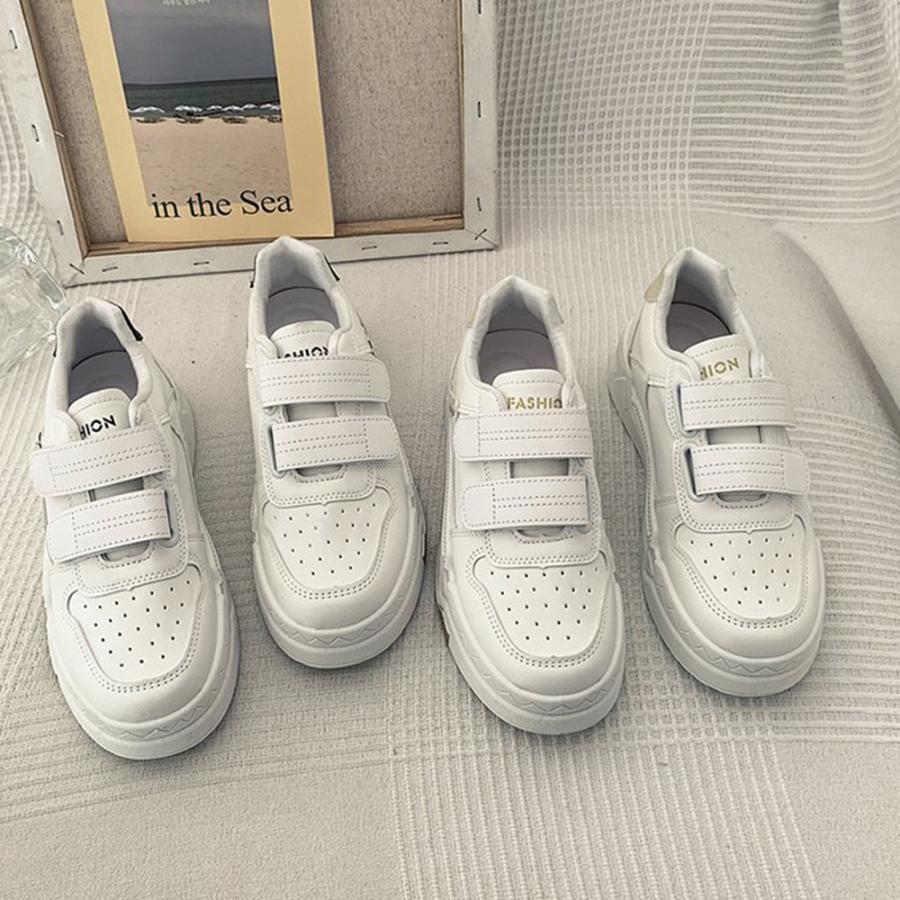 厚底スニーカー ベルクロ レディース美脚