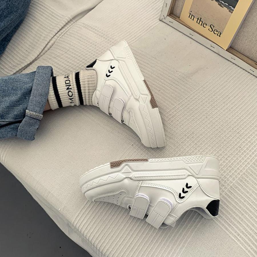 厚底スニーカー ベルクロ レディース美脚