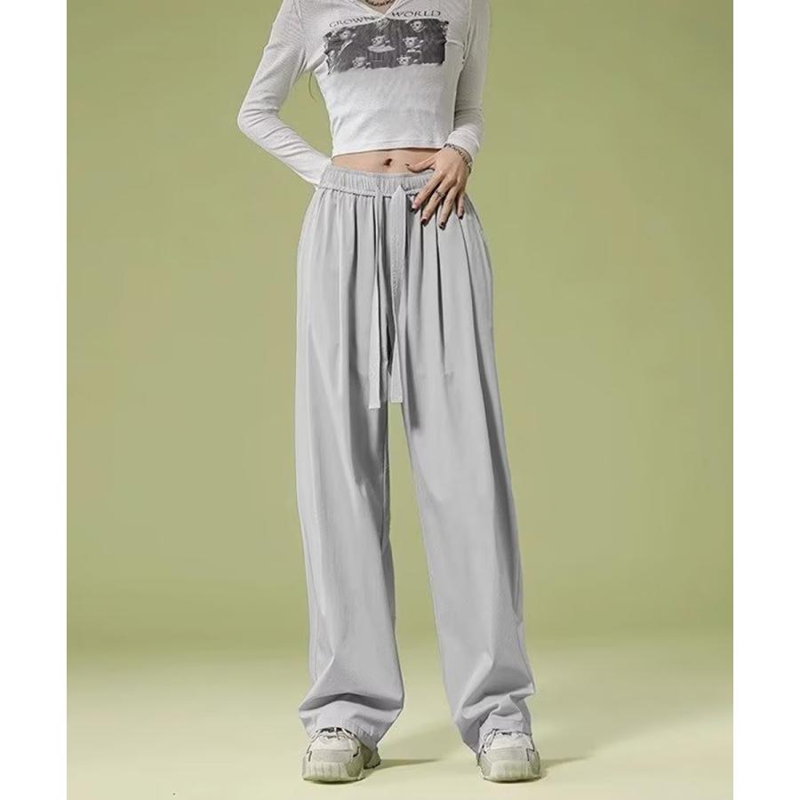 ワイドパンツ レディースハイウエスト美脚【ゆうパケット】