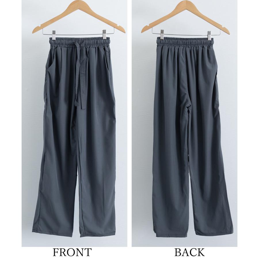 ワイドパンツ レディースハイウエスト美脚【ゆうパケット】