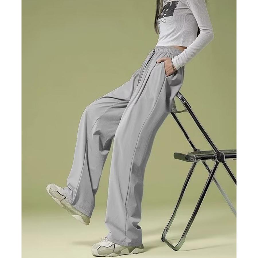 ワイドパンツ レディースハイウエスト美脚【ゆうパケット】