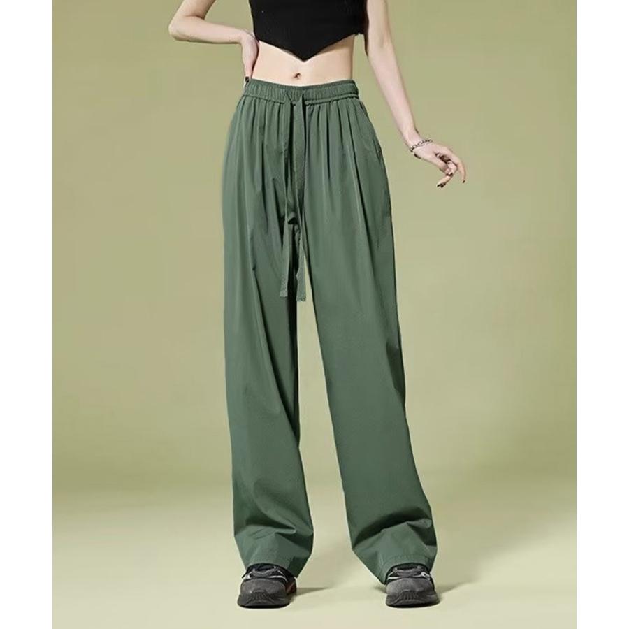 ワイドパンツ レディースハイウエスト美脚【ゆうパケット】