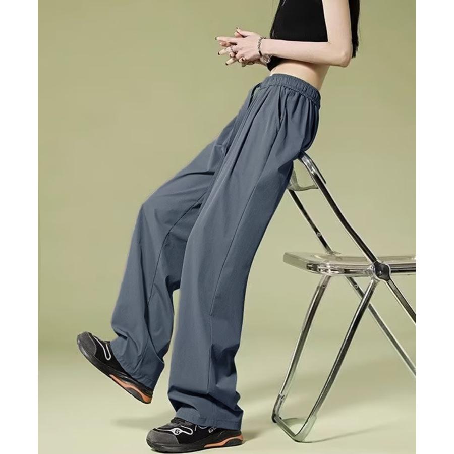 ワイドパンツ レディースハイウエスト美脚【ゆうパケット】