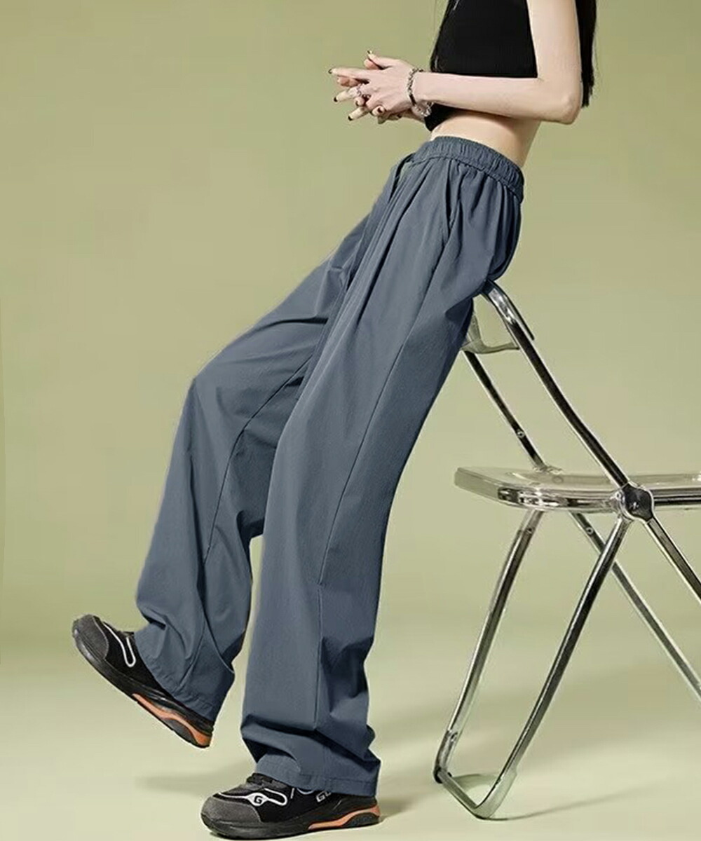 ワイドパンツ レディースハイウエスト美脚【ゆうパケット】