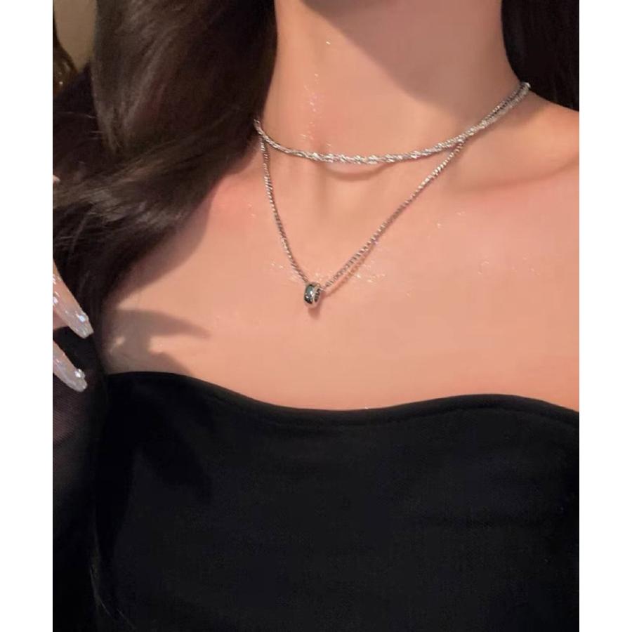 サークル 2連チェーンネックレス セット【ゆうパケット可】