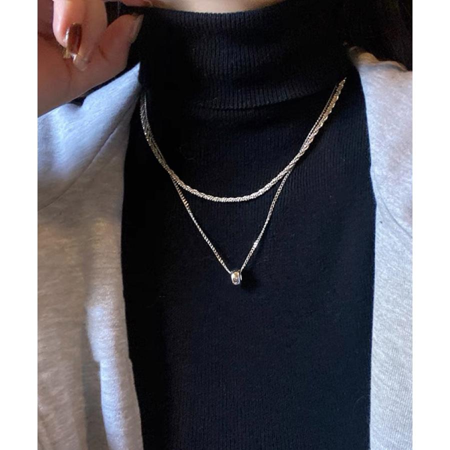 サークル 2連チェーンネックレス セット【ゆうパケット可】