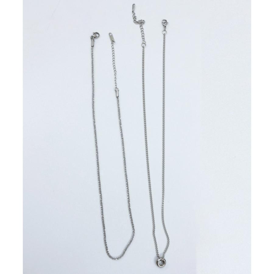 サークル 2連チェーンネックレス セット【ゆうパケット可】