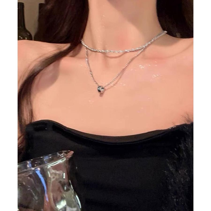 サークル 2連チェーンネックレス セット【ゆうパケット可】