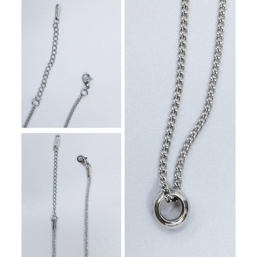 サークル 2連チェーンネックレス セット【ゆうパケット可】